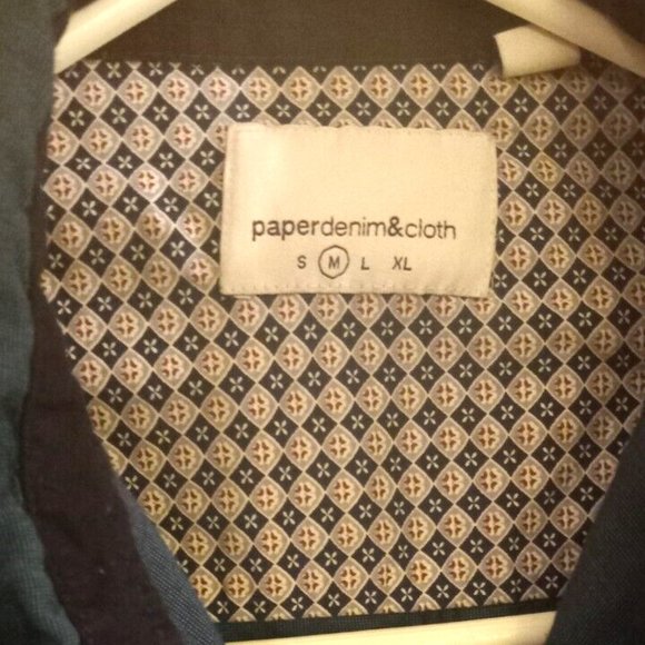 Paper Denim & Cloth Boys Shirt size medium blue long sleeve - Picture 2 of 3